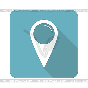 Square map marker icon - vector clip art