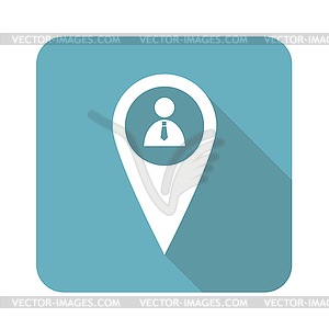 Square user pointer icon - vector image