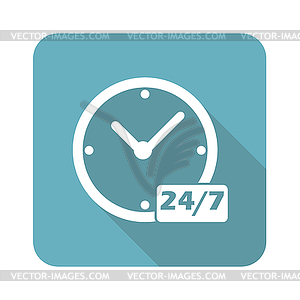 Square overnight daily workhours icon - vector image