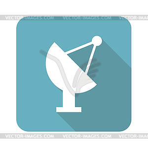 Square satellite dish icon - vector clipart