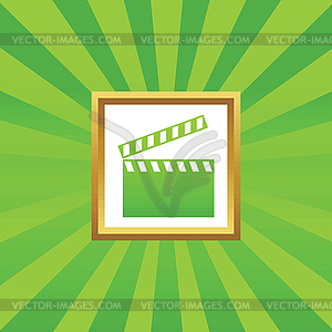 Clapperboard picture icon - vector clip art