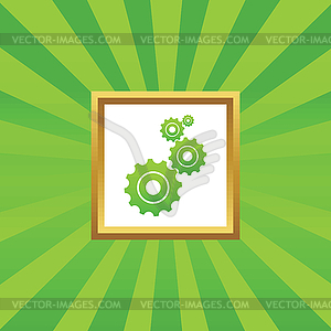 Settings picture icon - vector clipart