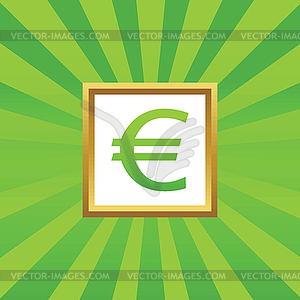 Евро Значок видео - векторизованное изображение