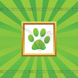 Paw picture icon - vector clip art