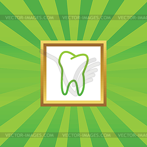 Tooth picture icon - vector image