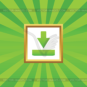 Download picture icon - vector clip art