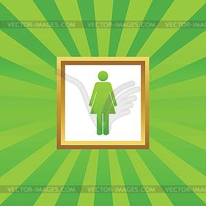 Woman picture icon - vector clipart