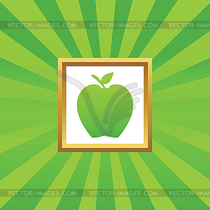 Apple picture icon - vector image