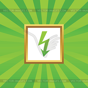 Lightning picture icon - vector clipart