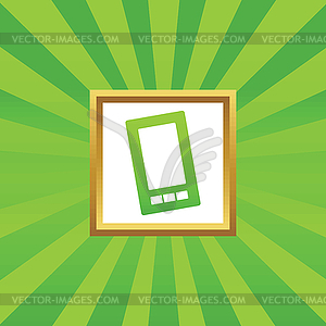 Smartphone picture icon - vector image