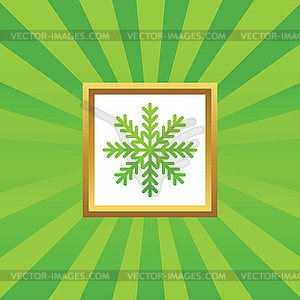 Winter picture icon - vector clip art