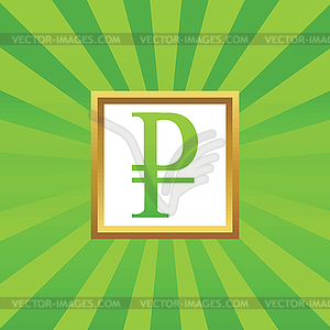 Ruble picture icon - vector image