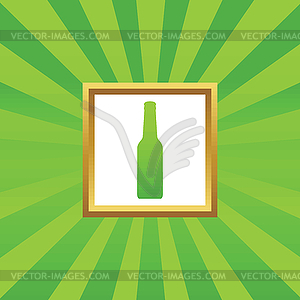 Bottle picture icon - stock vector clipart