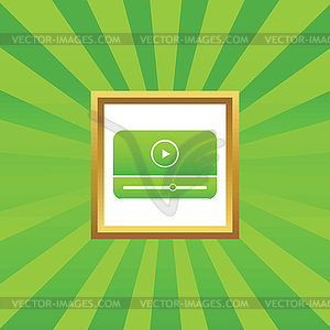 Mediaplayer picture icon - vector image