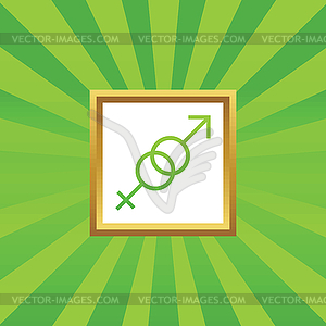 Gender signs picture icon - vector image