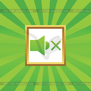 Mured sound picture icon - vector clipart