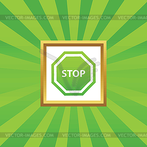 STOP picture icon - vector image