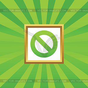 NO sign picture icon - stock vector clipart