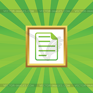 Document picture icon - vector clip art