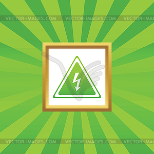 High voltage picture icon - vector clipart