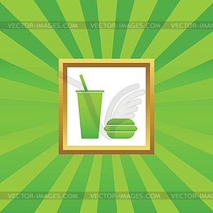 Fast food picture icon - vector image