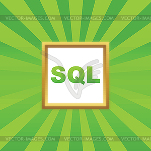 SQL Значок видео - векторизованное изображение клипарта