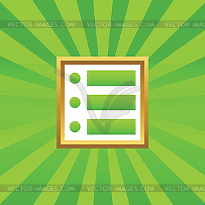 Dotted list picture icon - vector EPS clipart