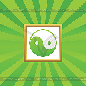 Ying yang picture icon - stock vector clipart