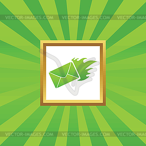 Burning letter picture icon - vector image