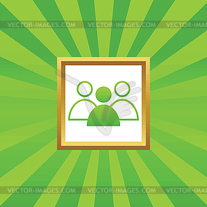 Group leader picture icon - vector clipart