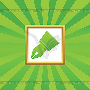 Ink pen nib picture icon - vector image