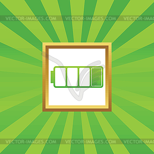 Low battery picture icon - royalty-free vector image