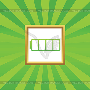 Empty battery picture icon - vector clip art