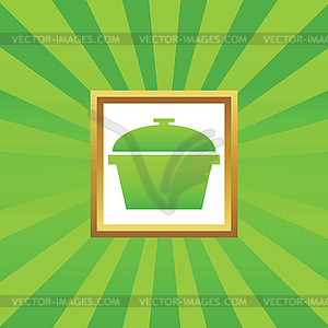 Pot picture icon - vector image