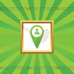 Person pointer picture icon - vector clipart