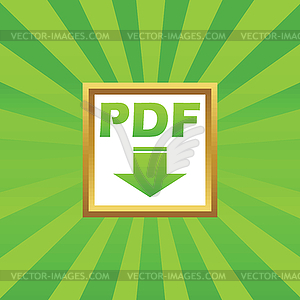 PDF download picture icon - vector EPS clipart