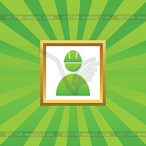 Builder picture icon - vector image