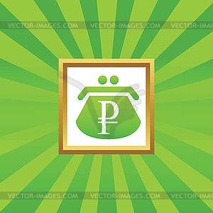 Ruble purse picture icon - vector clipart