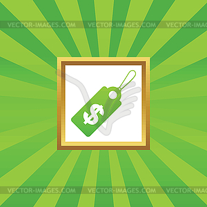 Dollar price picture icon - vector image