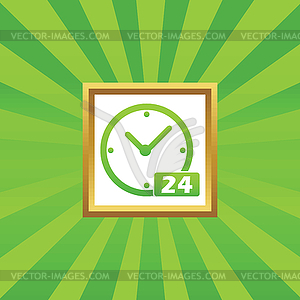 24 hours picture icon - vector clip art