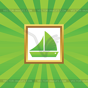 Sailing ship picture icon - vector image