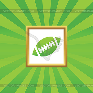 Rugby picture icon - vector image