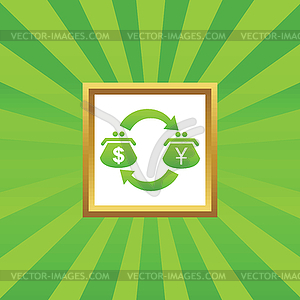 Dollar yen exchange picture icon - vector clipart