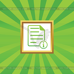 Information document picture icon - vector clipart