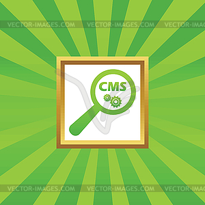 CMS search picture icon - vector clipart