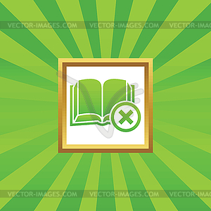 Remove book picture icon - vector clip art