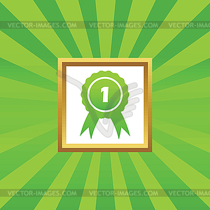 First place award picture icon - vector clipart