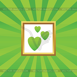 Love picture icon - vector clip art