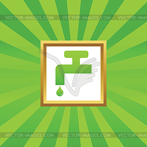 Water tap picture icon - color vector clipart