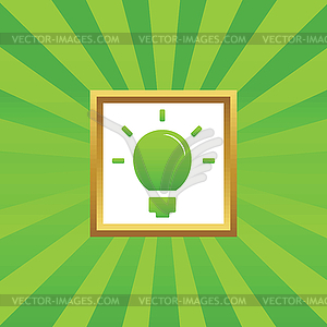 Light bulb picture icon - vector clipart